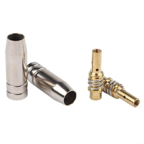 30 Pcs MIG Welding Torch Accessories Kit for MB15 15AK 14AK with 0.8mm 1.0mm Contact Tips Gas Nozzles Retaining Springs in Saudi Arabia
