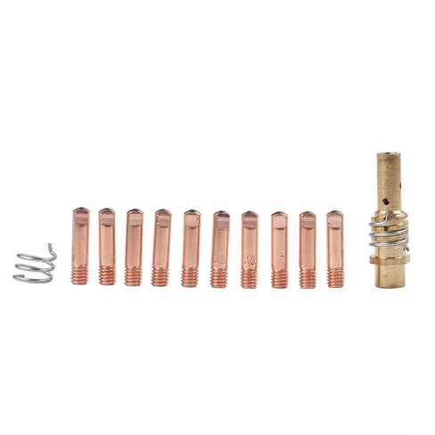 30 Pcs MIG Welding Torch Accessories Kit for MB15 15AK 14AK with 0.8mm 1.0mm Contact Tips Gas Nozzles Retaining Springs in Saudi Arabia