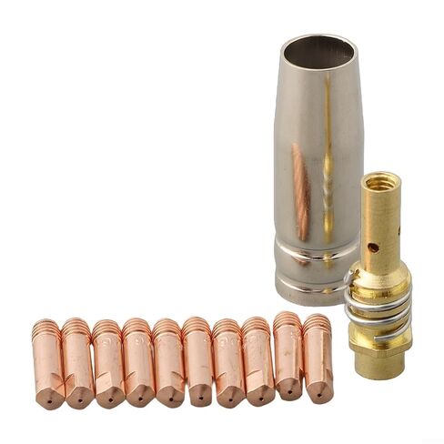 MB15 Series MIG Welding Accessories Kit Features 12 pcs of High Durability Contact Tips Designed to Work Seamlessly with Standard M6 Welders in Saudi Arabia