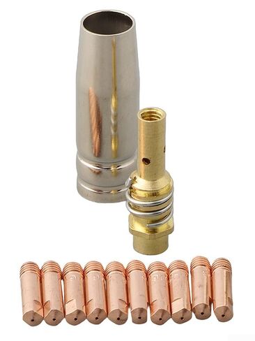MB15 Series MIG Welding Accessories Kit Features 12 pcs of High Durability Contact Tips Designed to Work Seamlessly with Standard M6 Welders in Saudi Arabia