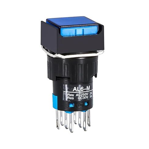 5 قطع مفتاح زر ضغط، 5 فولت 12 فولت 24 فولت 220 فولت مؤقت LED مضيء ذاتي القفل عند إيقاف التشغيل 16 مم مؤشر مصباح مربع (أحمر، 1NO 1NC 5PCS_Reset_24V) in Kuwait