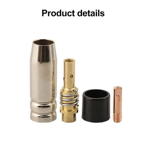 9PCS MIG Welding Accessories Set with M6 0.8 mm Power Nozzles Conical Gas Spring Holder and Insulator for AK15 MB-15 Torch in Saudi Arabia