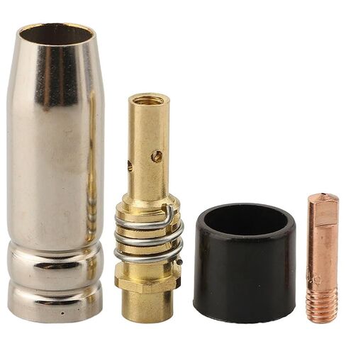 9PCS MIG Welding Accessories Set with M6 0.8 mm Power Nozzles Conical Gas Spring Holder and Insulator for AK15 MB-15 Torch in Saudi Arabia
