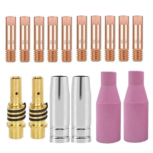 Welding Accessory Kit for 15AK Torch Includes 10 x 0 9mm Contact Tips Nozzles and Holders in Saudi Arabia