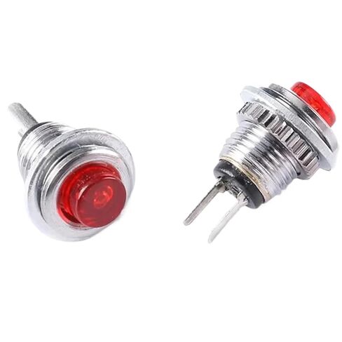 2/10 قطعة مفتاح زر الضغط، DS-101 8 مم زر التشغيل/الإيقاف، مفتاح إعادة تعيين مؤقت صغير بدون قفل 2Pin (أحمر، 10 قطعة) in Kuwait