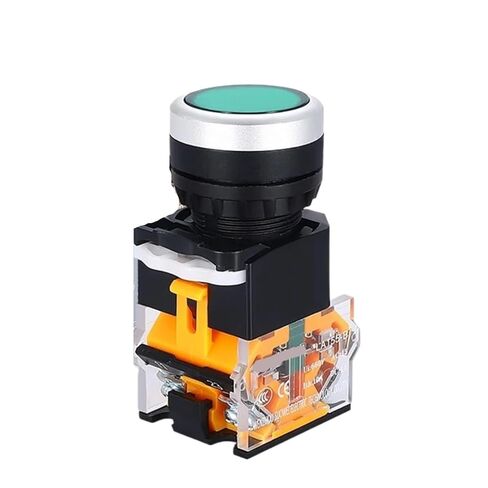 10 قطع مفتاح زر ضغط، 22 مم LA38 إعادة ضبط ذاتي القفل 1NO/1NC لحظية مع مؤشر LED خفيف 220 فولت (LA38-11D أصفر، إعادة ضبط) in Kuwait