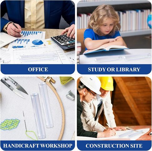 gisgfim 2Pcs Magnifying Rulers with Guiding Line Magnifying Ruler for Reading 6 Inch Magnifier Ruler Bar Finder for Mahjong Reading Small Prints Bible Books Instructions Cross Patterns Card Games in Saudi Arabia