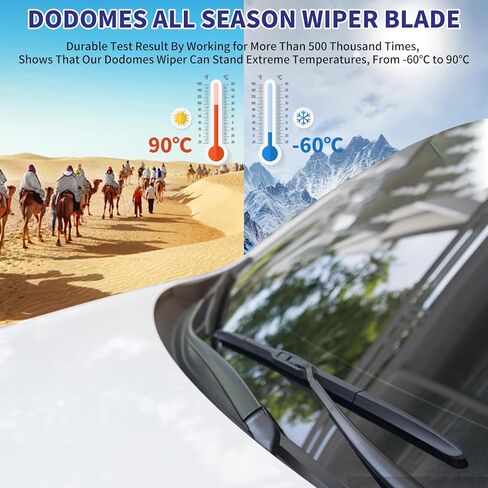 2 Wiper Blades OEM Quality Replacement for Chevy Silverado Avalanche Suburban, GMC Sierra Yukon, Mercedes-Benz SLK,SLC, Cadillac Escalade EXT ESV, Original factory wipers - 22"/22" Pinch Tab in Kuwait