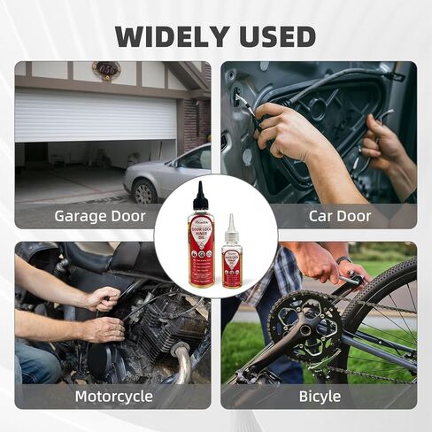 Realth Garage Door Lubricant, Door Hinge Lubricant for Metal Parts, Locks, Chains, Keyholes - Long-Lasting, Non-Toxic, Rust-Resistant Liquid Penetrating Oil with Precision Oiler Needle (1 oz - 2Pack) in Kuwait