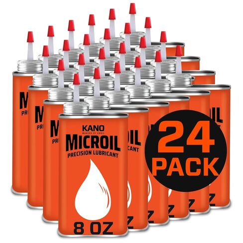 Kroil Microil Precision Lubricant - Low Viscosity Drip Oil - Anti-Rust Lubricant for Clocks, Watches, Micrometers & Small Mechanisms - Home & Industrial Use - Drip Can - 8 oz - 24 Pack (MC081C) in Kuwait