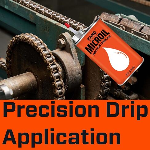 Kroil Microil Precision Lubricant - Low Viscosity Drip Oil - Anti-Rust Lubricant for Clocks, Watches, Micrometers & Small Mechanisms - Home & Industrial Use - Drip Can - 8 oz - 24 Pack (MC081C) in Kuwait