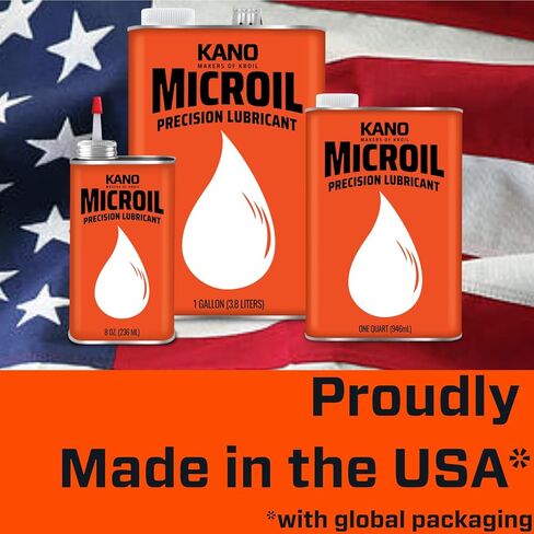 Kroil Microil Precision Lubricant - Low Viscosity Drip Oil - Anti-Rust Lubricant for Clocks, Watches, Micrometers & Small Mechanisms - Home & Industrial Use - Drip Can - 8 oz - 24 Pack (MC081C) in Kuwait