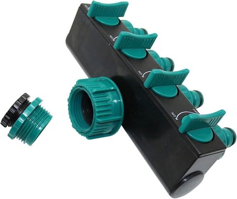 1PC 4-Way Hose Splitters 1" to 3/4" to 1/2" European Standard Female Thread Automatic Garden Watering Water Pipe Connectors in Kuwait