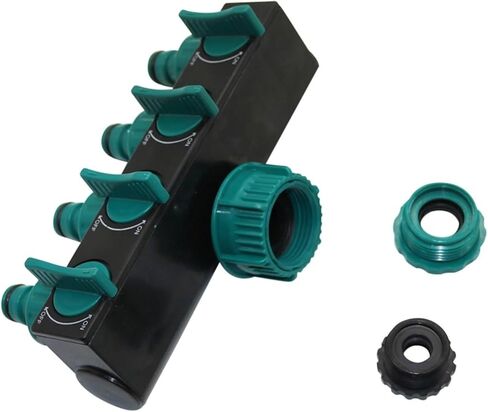 1PC 4-Way Hose Splitters 1" to 3/4" to 1/2" European Standard Female Thread Automatic Garden Watering Water Pipe Connectors in Kuwait