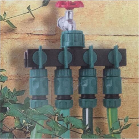 1PC 4-Way Hose Splitters 1" to 3/4" to 1/2" European Standard Female Thread Automatic Garden Watering Water Pipe Connectors in Kuwait