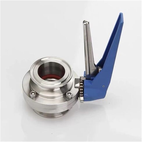 1PCS 1-3/4'' 45mm Pipe Outer Diameter 2" Triple clamp Sanitary Valve Flow Control Squeeze Trigger Homemade SUS 304 Stainless Steel in Kuwait