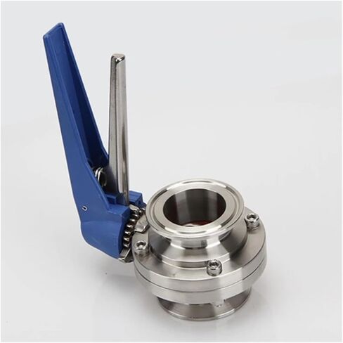 1PCS 1-3/4'' 45mm Pipe Outer Diameter 2" Triple clamp Sanitary Valve Flow Control Squeeze Trigger Homemade SUS 304 Stainless Steel in Kuwait