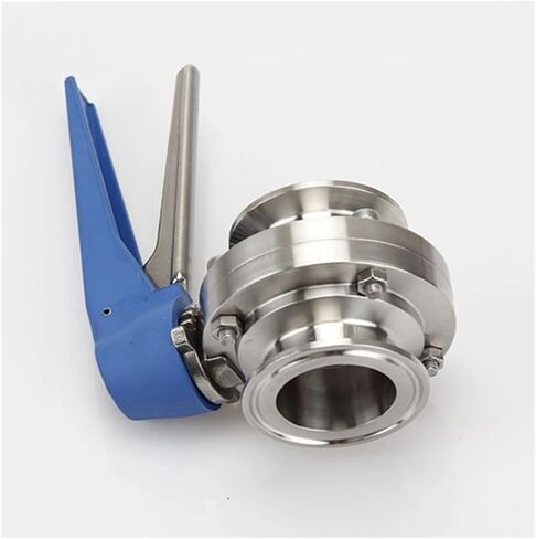 1PCS 1-3/4'' 45mm Pipe Outer Diameter 2" Triple clamp Sanitary Valve Flow Control Squeeze Trigger Homemade SUS 304 Stainless Steel in Kuwait