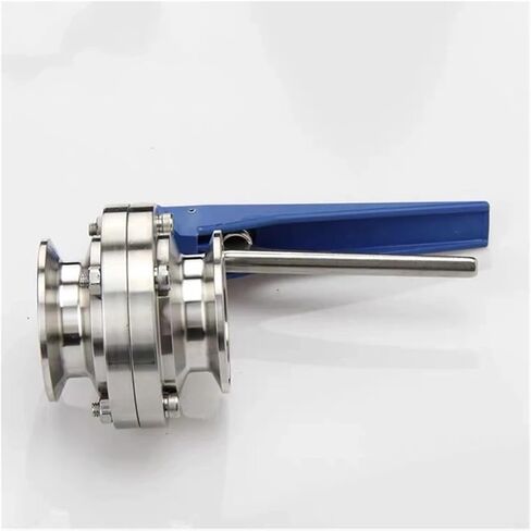 1PCS 1-3/4'' 45mm Pipe Outer Diameter 2" Triple clamp Sanitary Valve Flow Control Squeeze Trigger Homemade SUS 304 Stainless Steel in Kuwait