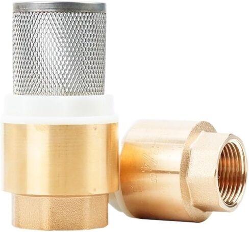 Female Brass Bottom Check Valve DN32/DN40/DN50 Non-Return with Steel Strainer Filter for Water Plumbing Pump(2") in Kuwait