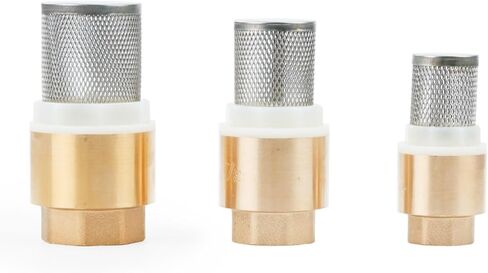 Female Brass Bottom Check Valve DN32/DN40/DN50 Non-Return with Steel Strainer Filter for Water Plumbing Pump(2") in Kuwait