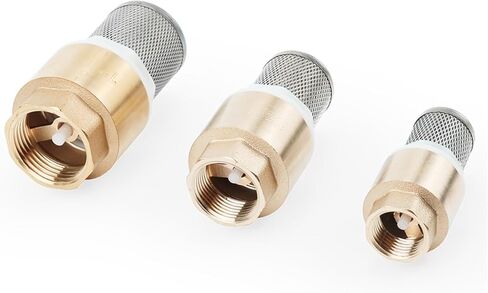 Female Brass Bottom Check Valve DN32/DN40/DN50 Non-Return with Steel Strainer Filter for Water Plumbing Pump(2") in Kuwait