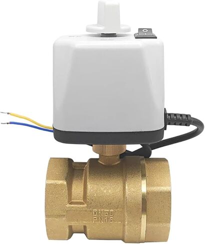 1PCS 1/2" 3/4" 1" 2" Manual Switch Ball Valve Brass 2-Wire Power Off Reset 8 N·m Torque Valve 220V 24V 12V(1/2",12VDC_Normally Closed) in Kuwait