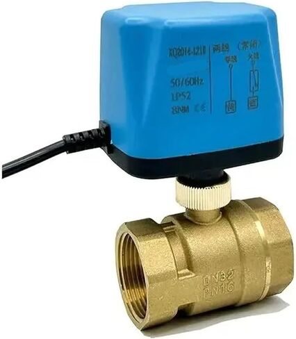 1PCS 1/2" 3/4" 1" 1-1/4'' 2" Normally Open/Normally Closed Ball Valve 12V 24V Two-Wire Brass Ball Valve(DN50,12VDC_Normal Open) in Kuwait