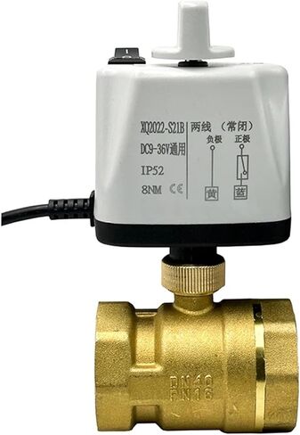 1PCS 1/2" 3/4" 1" 2" Manual Switch Ball Valve Brass 2-Wire Power Off Reset 8 N·m Torque Valve 220V 24V 12V(1/2",12VDC_Normally Closed) in Kuwait