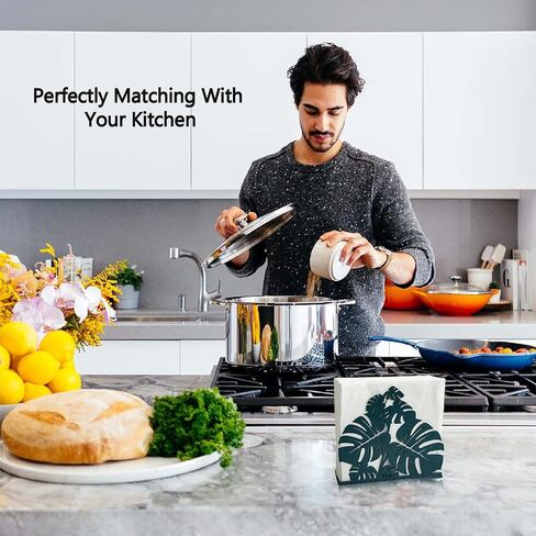 حامل مناديل معدني حديث على شكل أوراق خضراء على سطح الطاولة/موزع مناديل قائم بذاته، لأسطح المطبخ، وطاولة الطعام، للاستخدام الداخلي والخارجي... in Kuwait