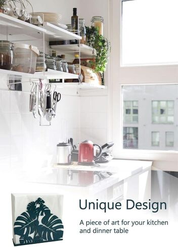 حامل مناديل معدني حديث على شكل أوراق خضراء على سطح الطاولة/موزع مناديل قائم بذاته، لأسطح المطبخ، وطاولة الطعام، للاستخدام الداخلي والخارجي... in Kuwait