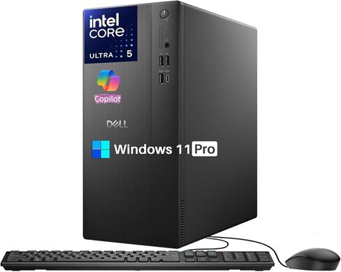Dell Tower Desktop Computer Ect1250 for Business, Intel Core Ultra 5 225 (Up to 4.9GHz), Intel UHD Graphics, 32GB DDR5 5600MT/s, 1TB SSD, Wi-Fi 6, Windows 11 Pro in Saudi Arabia