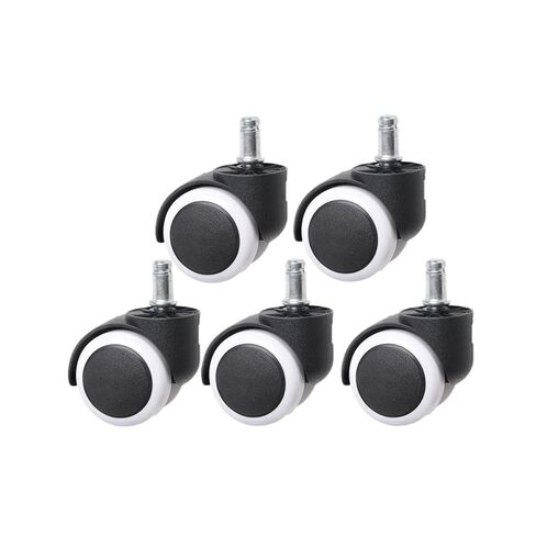 Silent Universal Wheel - 5 Pieces/Batch 10mm/11mm 2-inch circlip/Screw Pu Office Chair Caster Large Size(Circlip-White-10mm) in Saudi Arabia