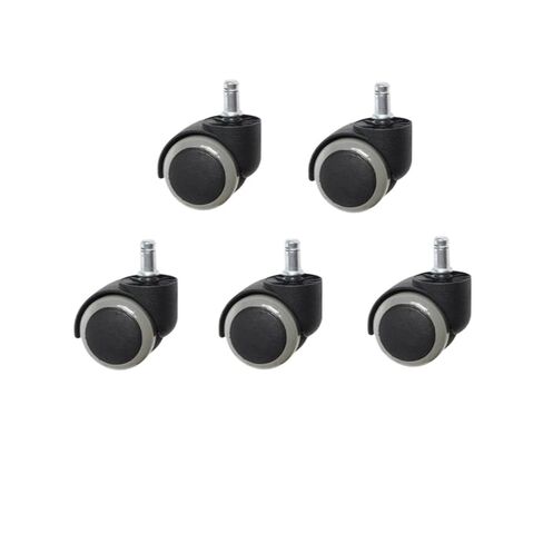 Silent Universal Wheel - 5 Pieces/Batch 10mm/11mm 2-inch circlip/Screw Pu Office Chair Caster Large Size(Circlip-White-10mm) in Saudi Arabia