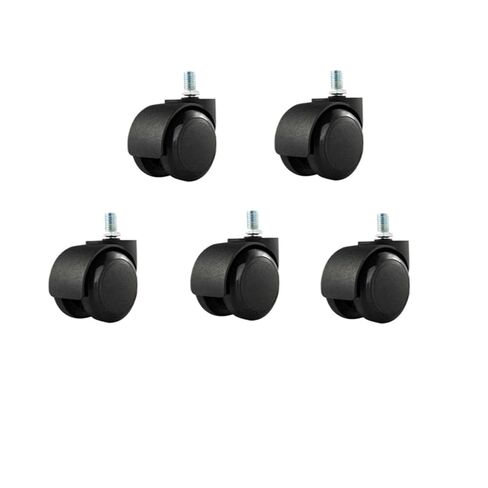 Silent Universal Wheel - 5 Pieces/Batch 10mm/11mm 2-inch circlip/Screw Pu Office Chair Caster Large Size(Circlip-White-10mm) in Saudi Arabia