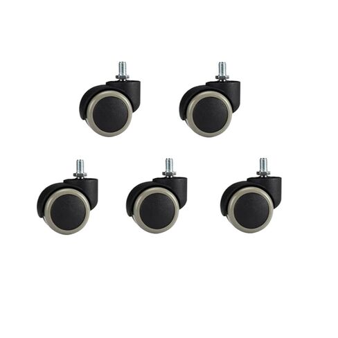 Silent Universal Wheel - 5 Pieces/Batch 10mm/11mm 2-inch circlip/Screw Pu Office Chair Caster Large Size(Circlip-White-10mm) in Saudi Arabia