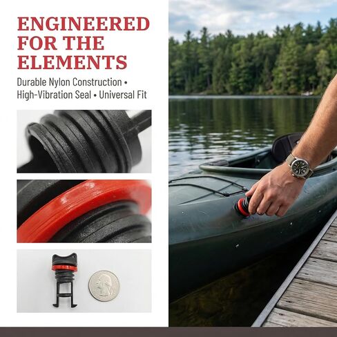 Nylon Kayak Drain Plug Kit for Dinghy Canoe Boat 3/4 Inch Diameter Nylon Thread Drain Stoppers Kayak Scupper Plug Kit Plugs Accessories 4 Pack in Kuwait