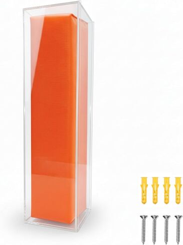 Clear Acrylic Football End Zone Pylon Display Case - Mirrored Shadow Box with UV Protection, 18.7" H x 5" L x 5" W for Game Day Collectibles in Saudi Arabia
