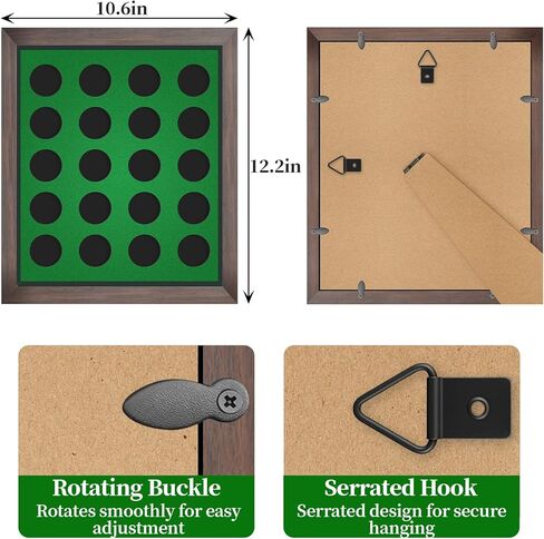 Golf Balls Display Case Frame for 20 Balls, 10.3" x 12.2" Golf Balls Shadow Box for Wall and Tabletop Display , Perfect for Golf Lovers in Kuwait