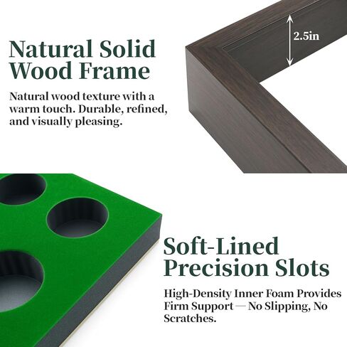 Golf Balls Display Case Frame for 20 Balls, 10.3" x 12.2" Golf Balls Shadow Box for Wall and Tabletop Display , Perfect for Golf Lovers in Kuwait