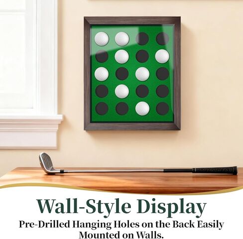 Golf Balls Display Case Frame for 20 Balls, 10.3" x 12.2" Golf Balls Shadow Box for Wall and Tabletop Display , Perfect for Golf Lovers in Kuwait