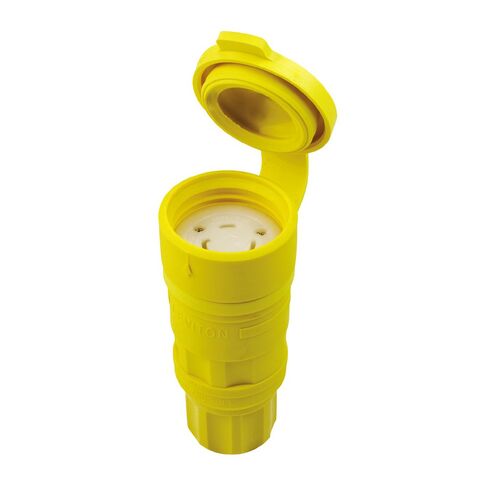 29W47 30-Amp 125-Volt Industrial Grade Locking Connector Grounding Wetguard Yellow in Saudi Arabia