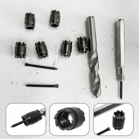 Homoyoyo 9-Piece High-Speed Steel Spot Welder Drill Bit Set Shank Suitable for Stainless Steel Includes Spot Welding Tool Accessories in Saudi Arabia
