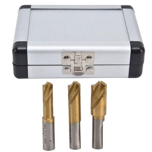 لقمة مثقاب قاطع لحام من الفولاذ القوي عالي السرعة، تحكم سهل في عدم الانزلاق، طلاء حفر سلس، 3 قطع لأزاميل اللحام الموضعي مع مواد تشحيم القطع in Kuwait