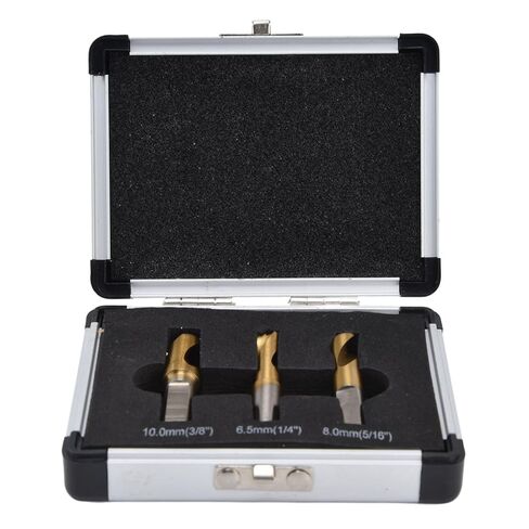 لقمة مثقاب قاطع لحام من الفولاذ القوي عالي السرعة، تحكم سهل في عدم الانزلاق، طلاء حفر سلس، 3 قطع لأزاميل اللحام الموضعي مع مواد تشحيم القطع in Kuwait