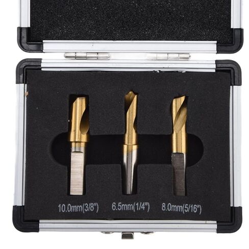 لقمة مثقاب قاطع لحام من الفولاذ القوي عالي السرعة، تحكم سهل في عدم الانزلاق، طلاء حفر سلس، 3 قطع لأزاميل اللحام الموضعي مع مواد تشحيم القطع in Kuwait