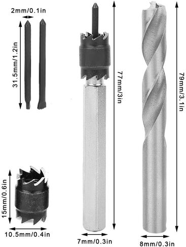 9Pcs Spot Weld Cutter Set, High Speed Steel Drill Bit, Professional Welding Drilling Tool, Easy to Install, sturdy and Long Service Life, with Double Sided for Efficient Cu in Kuwait