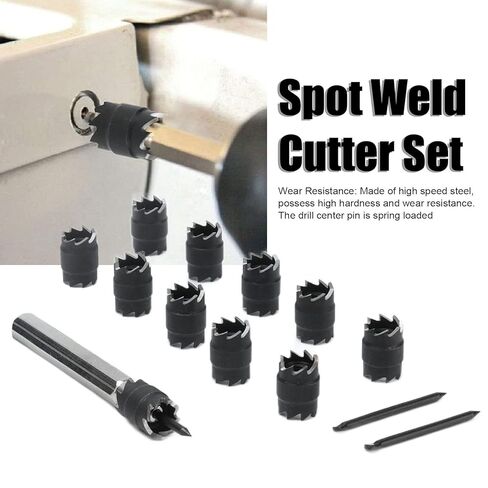 مجموعة قطع مثقاب اللحام البقعي، لقم مثقاب طاقة دوارة ذات وجهين HSS، مزيل ثقب للحام، 3/8 بوصة، أداة إزالة اللحام البقعي in Kuwait