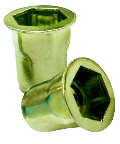 Threaded Inserts Rivet Nuts 25 Pack 10-24 Steel Half-Hex Body Insert Nut Rivnut Nutsert Threaded Rivets Insert RIV Nuts Rivet and Thread Threaded Rivet Nutsert Tool Super-Deals-Shop in Saudi Arabia