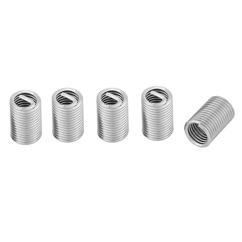 Jeanoko 50 قطعة M6 x 1.0X حشوات مترابطة ثلاثية الأبعاد، القطر الخارجي 7.6-7.9 مم لإصلاح الخيط، أسلاك حلزونية ملفوفة من الفولاذ المقاوم للصدأ SS304، قطر مثقاب مناسب 6.3 مم in Saudi Arabia